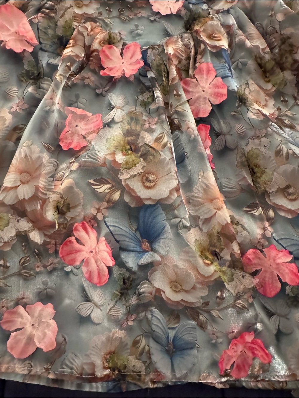 Betsy Johnson 3D Butterfly Floral Mini Dress Size Small - Picture 7 of 13